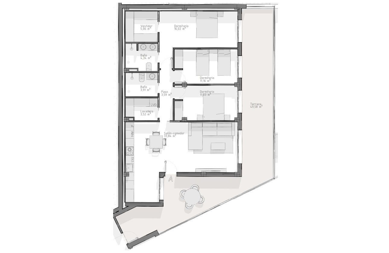 New Build - Apartment -
Aguilas - Playa del Hornillo