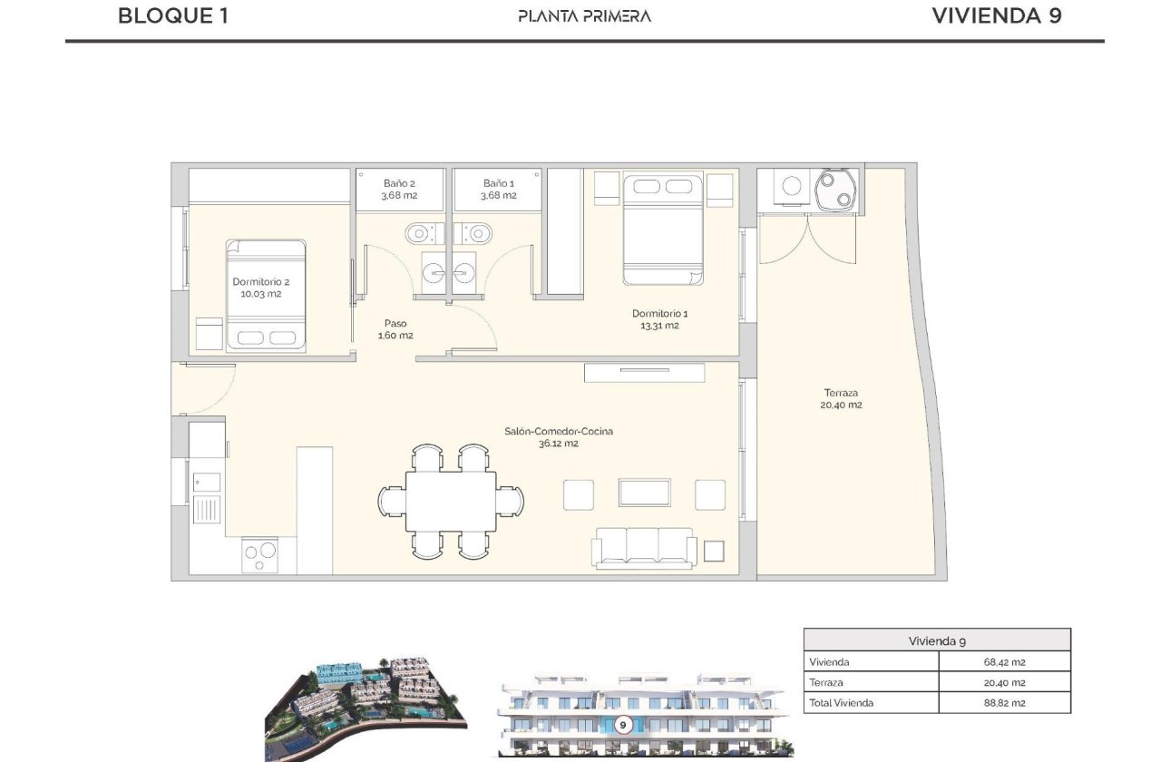 New Build - Apartment -
Finestrat - Puig Campana Golf