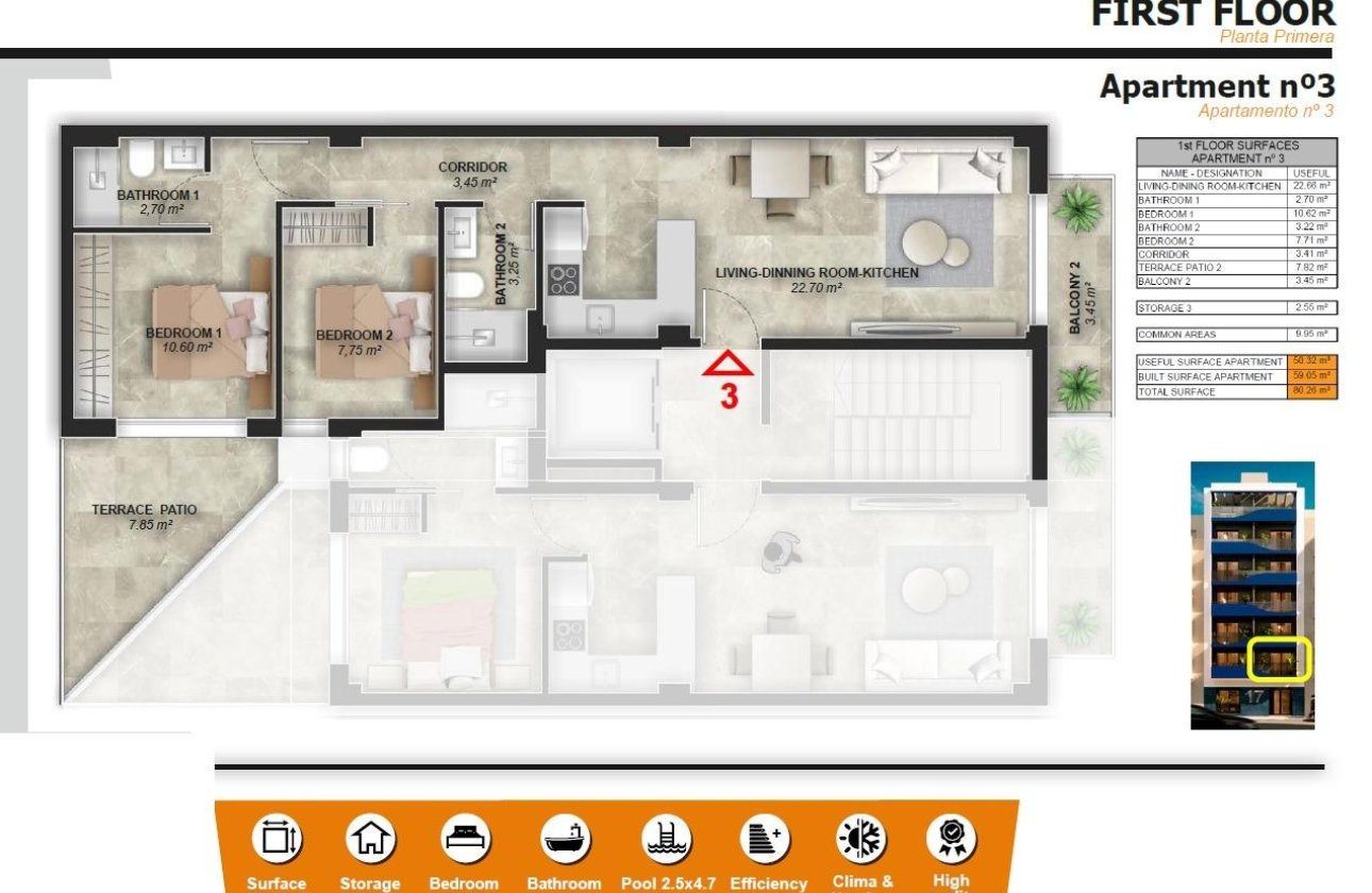 New Build - Apartment -
Torrevieja - Playa del Acequión