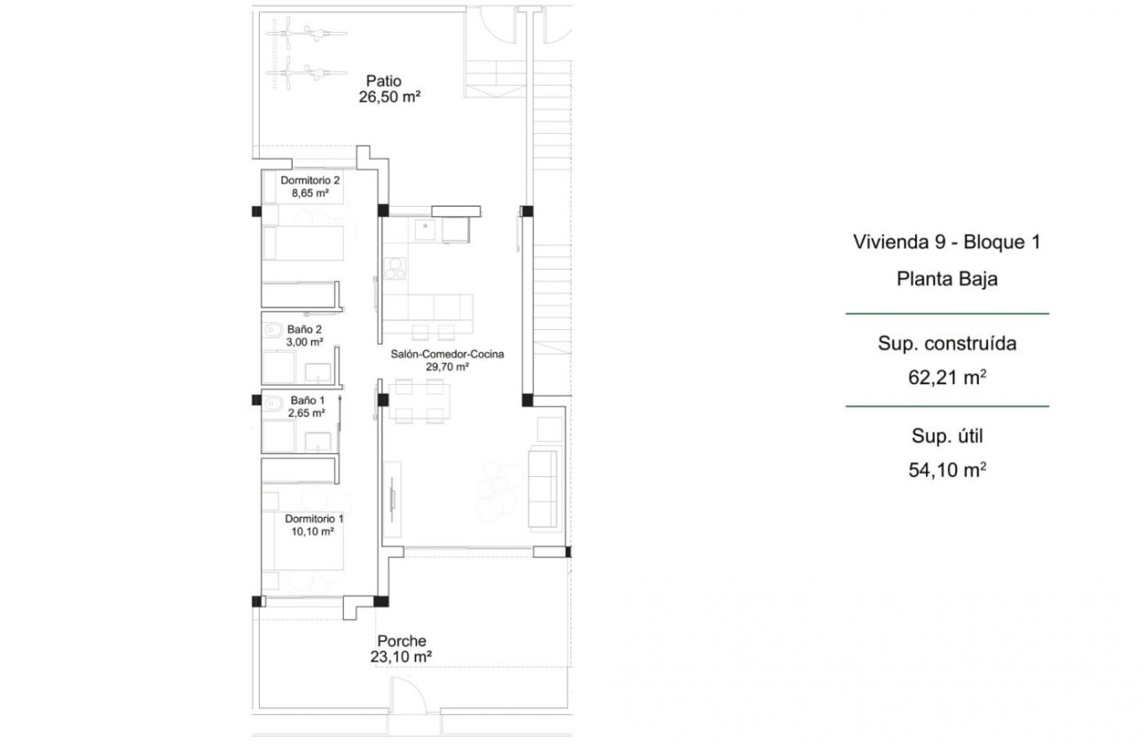 New Build - Bungalow -
Orihuela Costa - PAU 26