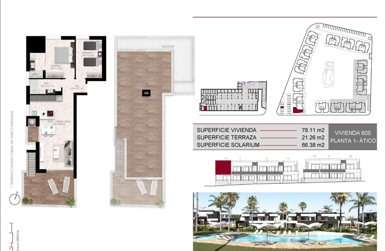 New Build - Top Floor Bungalow -
Ciudad Quesada - Lo Marabú