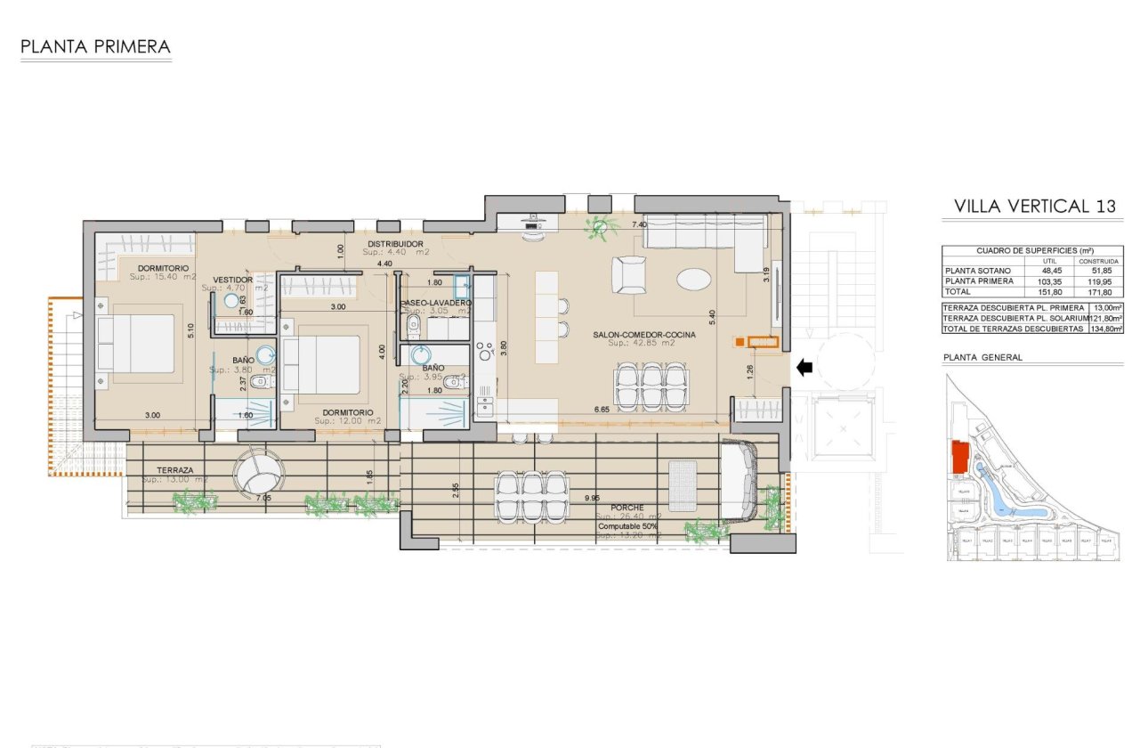 New Build - Top Floor Bungalow -
San Juan de los Terreros - Mar De Pulpí