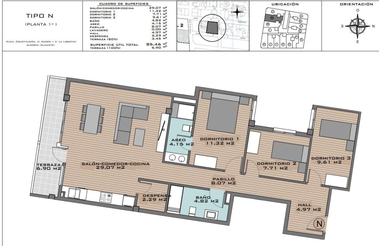 Nieuwbouw Woningen - Appartement -
Algorfa - Pueblo