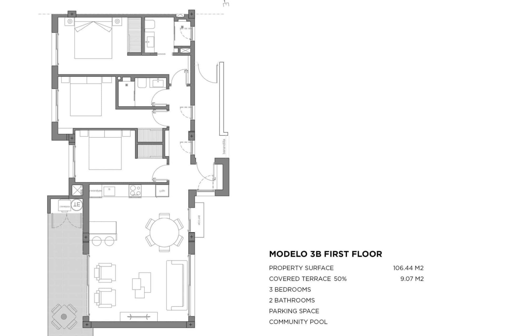 Nieuwbouw Woningen - Appartement -
Los Alcazares - Parque Diana