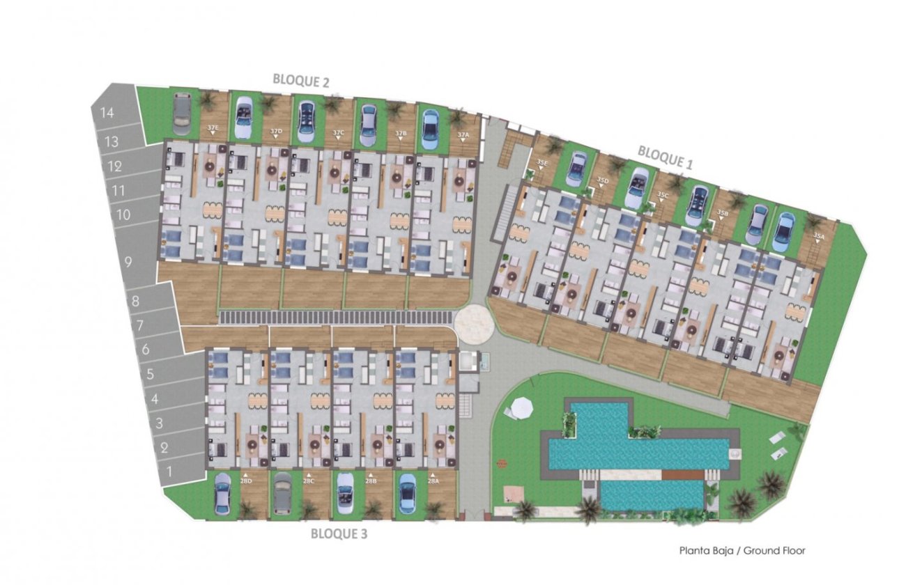 Nieuwbouw Woningen - Bungalow -
Pilar de la Horadada - pueblo