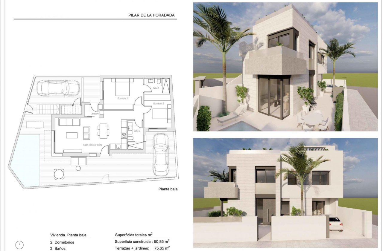 Nieuwbouw Woningen - Ground Floor Bungalow -
Pilar de la Horadada - pueblo