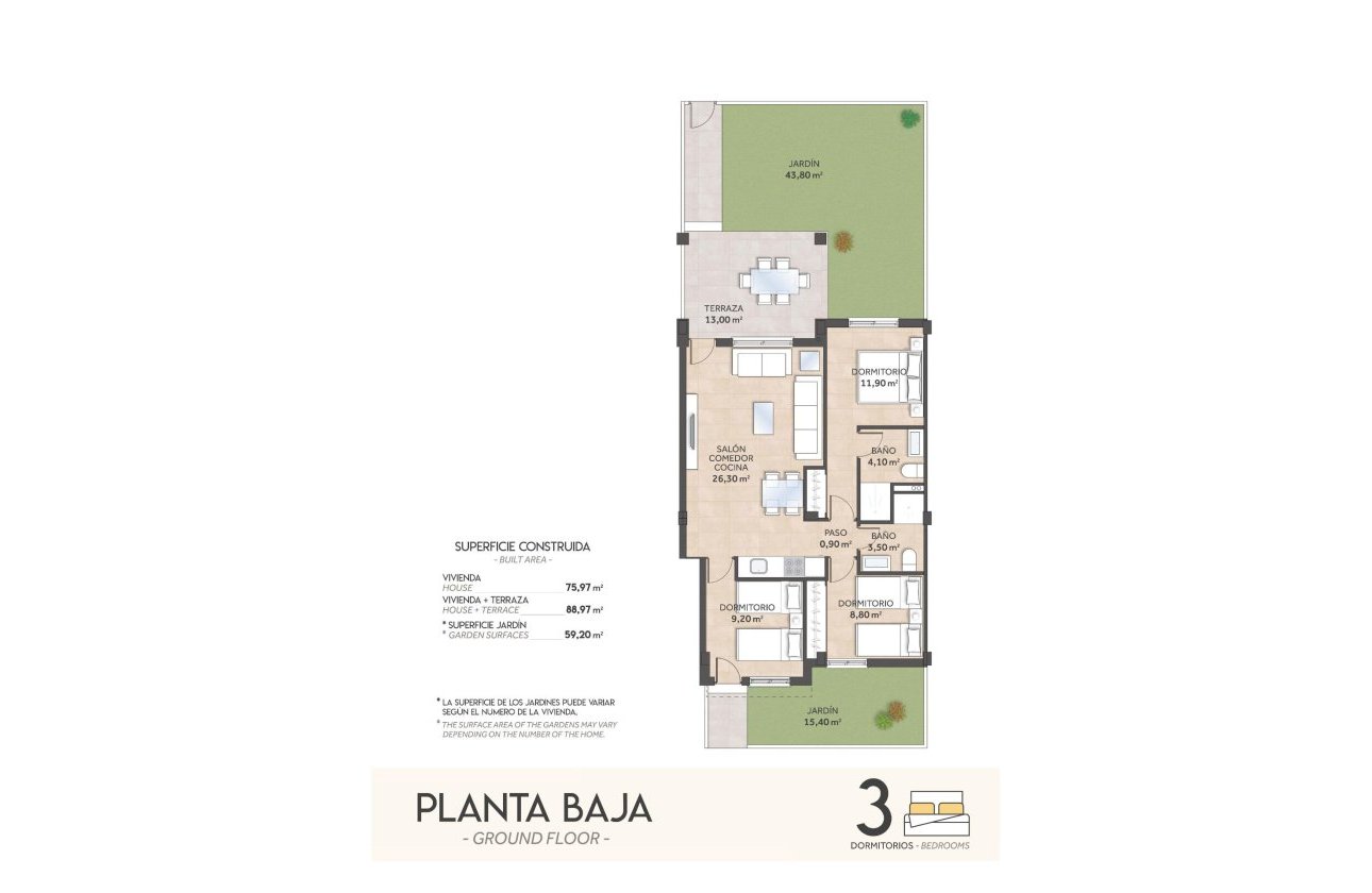 Nieuwbouw Woningen - Ground Floor Bungalow -
San Miguel de Salinas - La Cañada