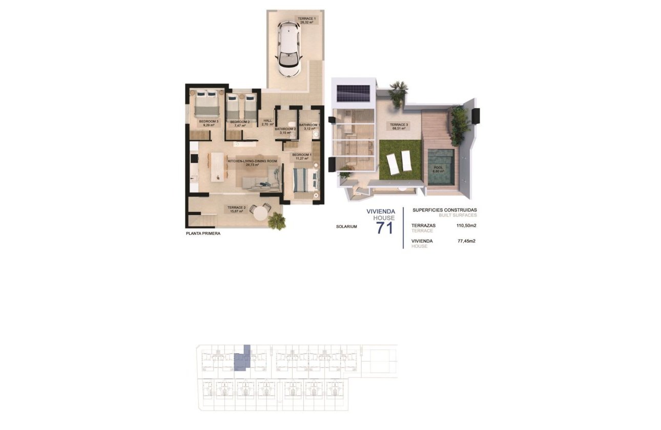 Nieuwbouw Woningen - Top Floor Bungalow -
Pilar de la Horadada - La Torre De La Horadada