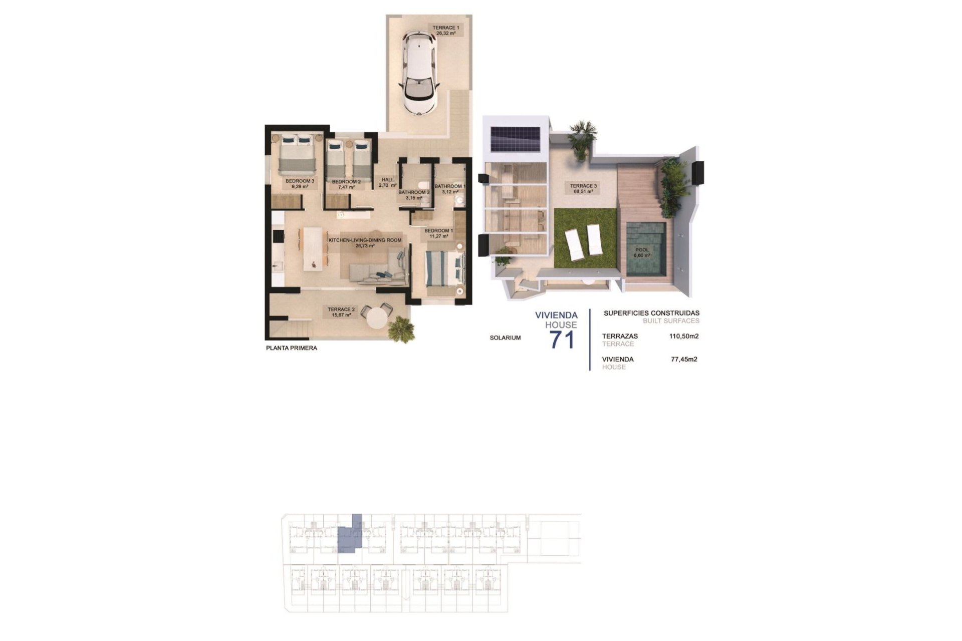 Nieuwbouw Woningen - Top Floor Bungalow -
Pilar de la Horadada - La Torre De La Horadada