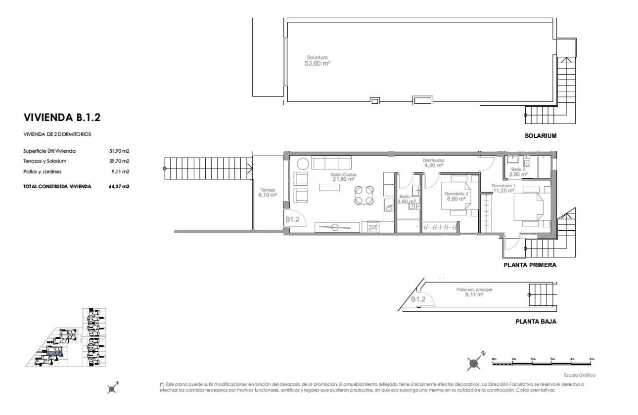 Nieuwbouw Woningen - Top Floor Bungalow -
Puerto de Mazarron - Playa Negra
