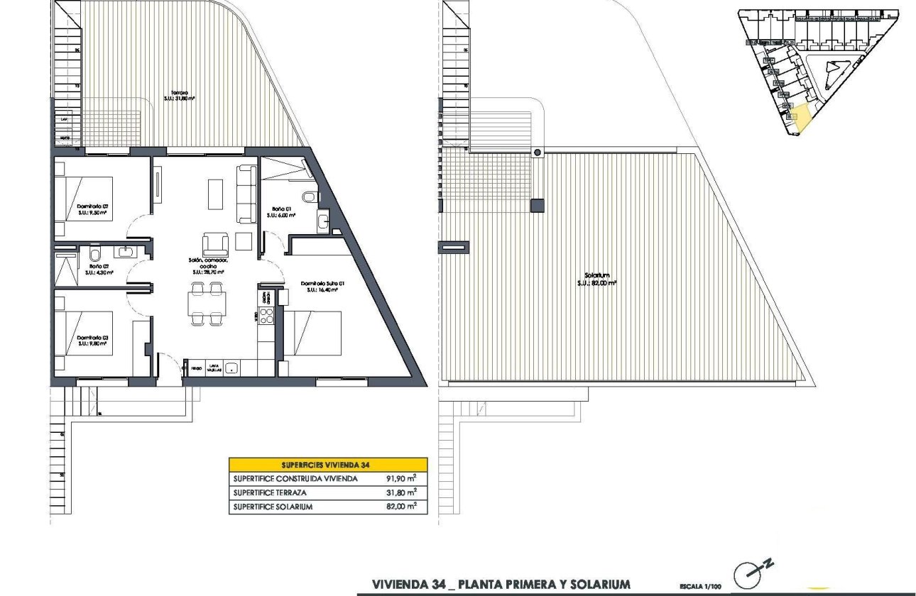 Nieuwbouw Woningen - Top Floor Bungalow -
San Fulgencio - Pueblo