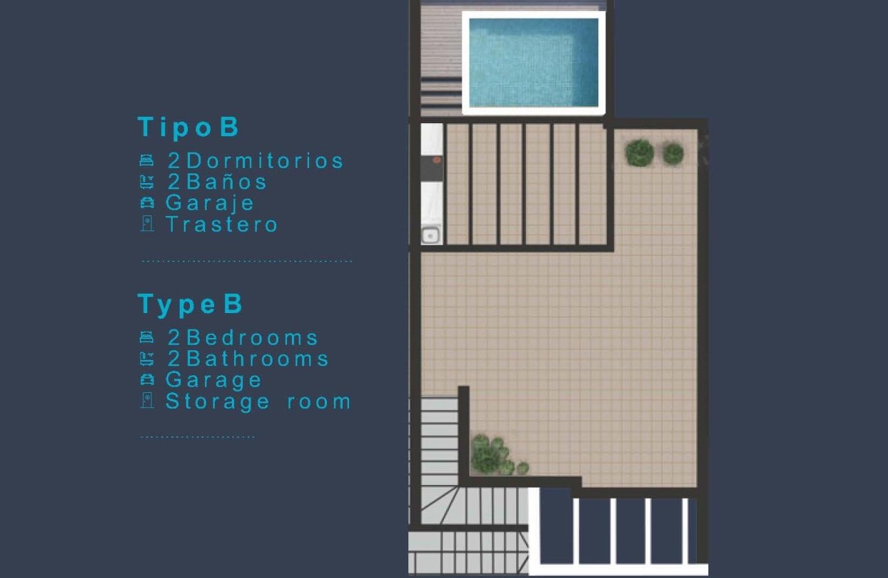 Nieuwbouw Woningen - Top Floor Bungalow -
San Pedro del Pinatar - Los Pinos