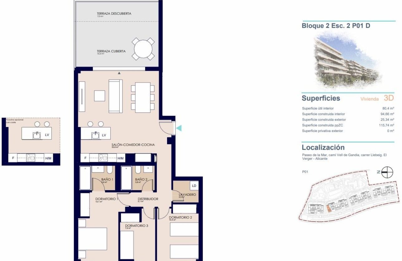 Nouvelle Construction - Appartement -
Denia - Playa de La Almadraba