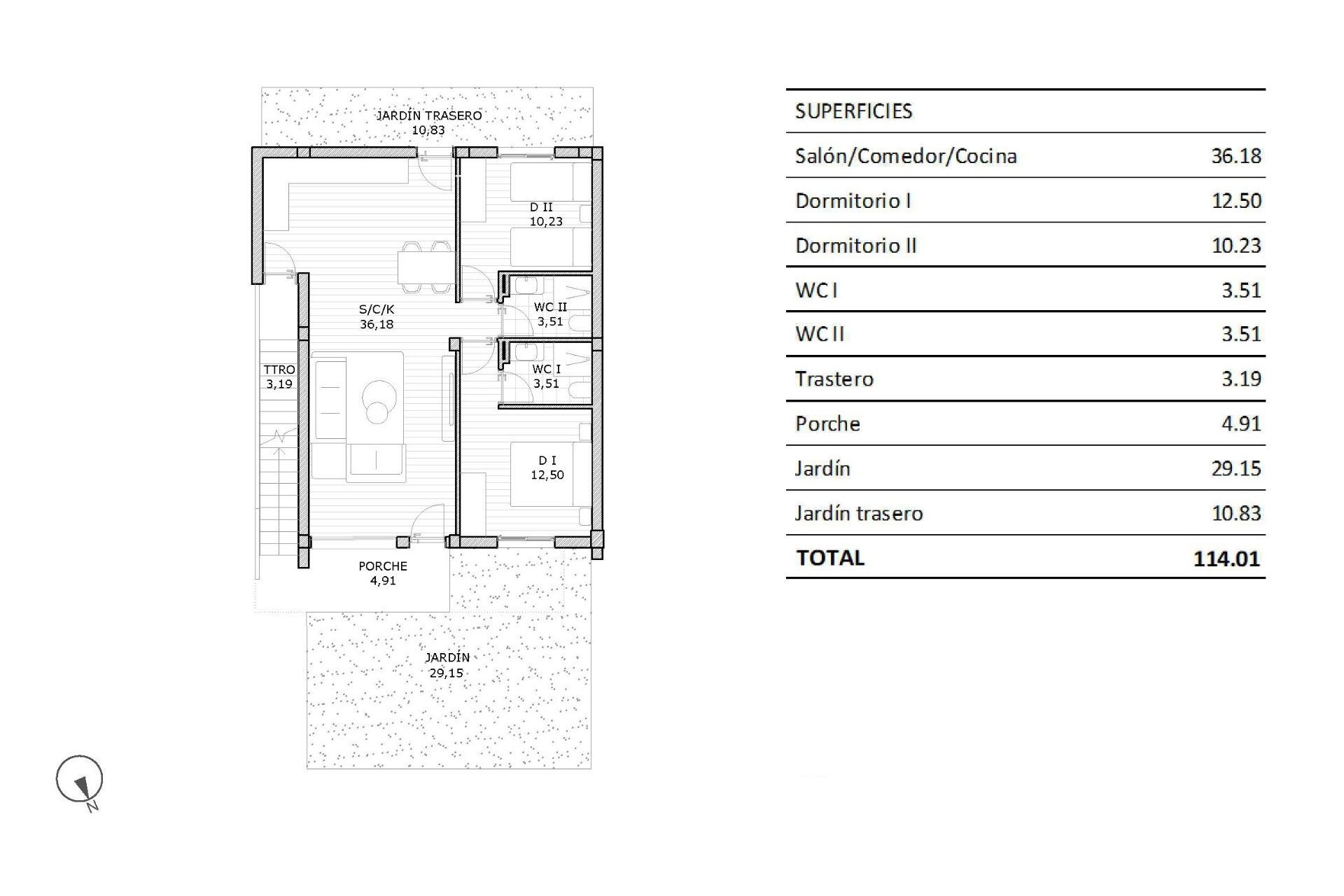 Nouvelle Construction - Bungalow -
San Miguel de Salinas - Pueblo