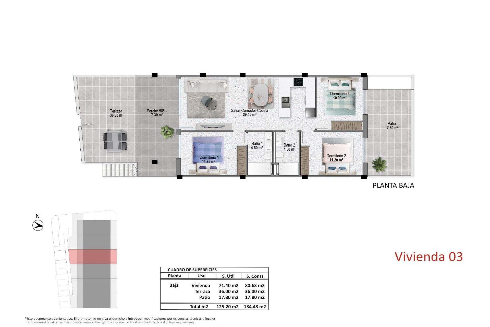 Nouvelle Construction - Ground Floor Bungalow -
Pilar de la Horadada - pueblo