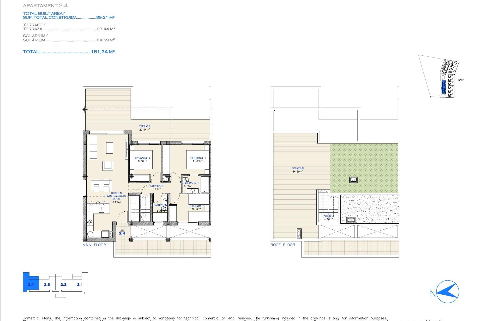 Nouvelle Construction - Penthouse -
Los Alcazares - Serena Golf