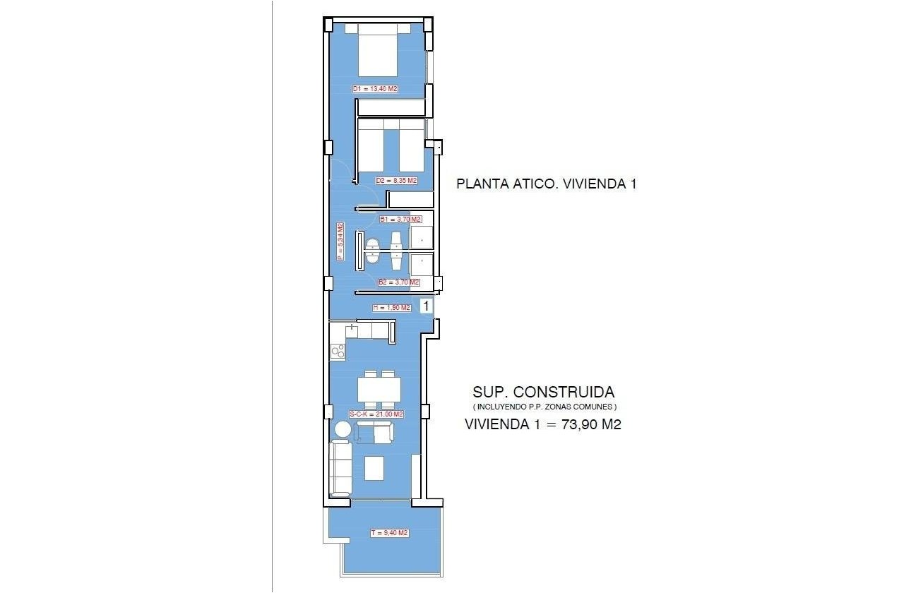 Nouvelle Construction - Penthouse -
Torrevieja - Playa El Acequión