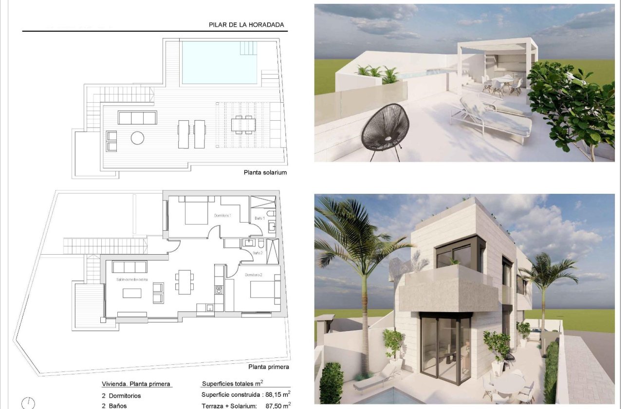 Nouvelle Construction - Top Floor Bungalow -
Pilar de la Horadada - pueblo