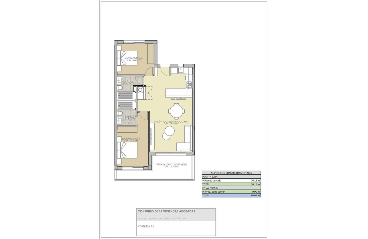 Nouvelle Construction - Top Floor Bungalow -
Rojales - Pueblo