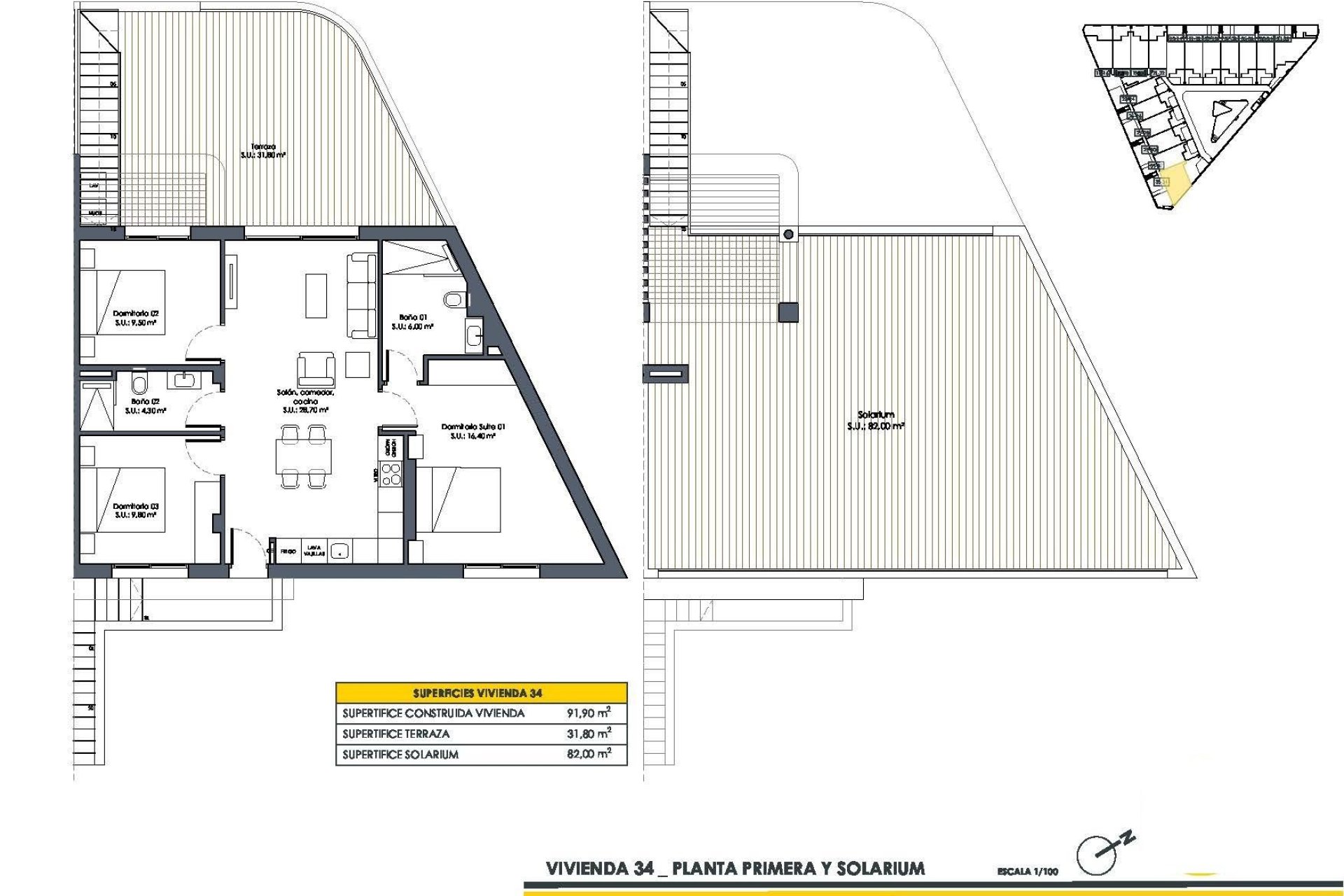 Nouvelle Construction - Top Floor Bungalow -
San Fulgencio - Pueblo