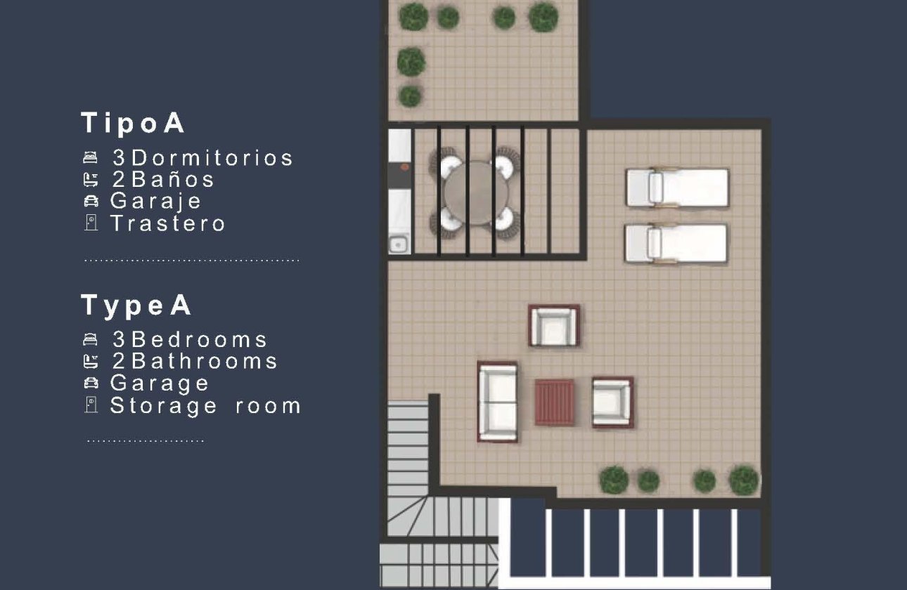 Nouvelle Construction - Top Floor Bungalow -
San Pedro del Pinatar - Los Pinos