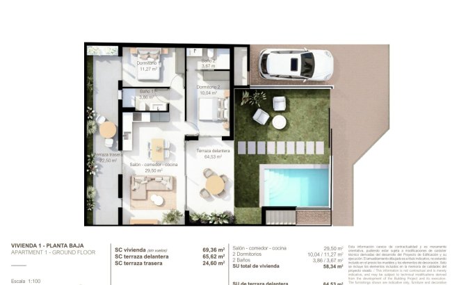 New Build - Ground Floor Bungalow -
San Pedro del Pinatar - Lo Pagan