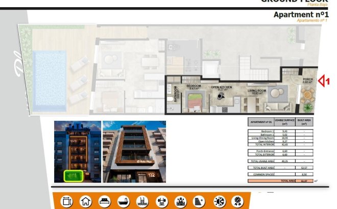 New Build - Ground floor apartment -
Torrevieja - Playa de El Cura