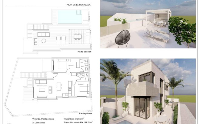 Nouvelle Construction - Top Floor Bungalow -
Pilar de la Horadada - pueblo