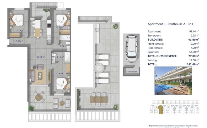 Nouvelle Construction - Penthouse -
Los Alcazares - Los Narejos