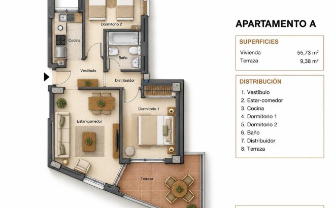 Revente - Appartement -
Torrevieja - Playa del Cura