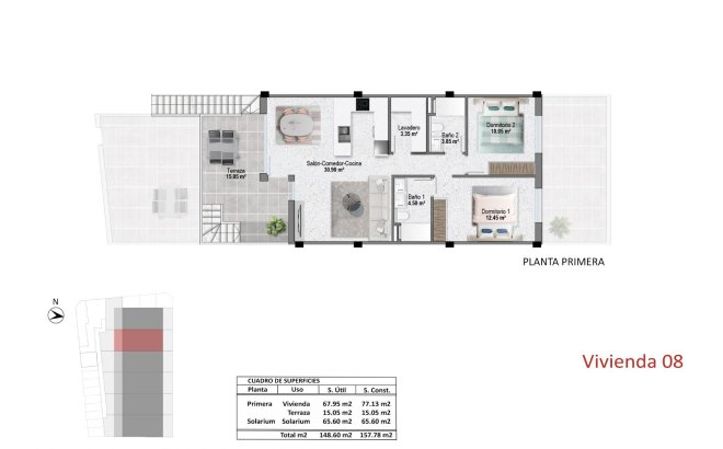 New Build - Top Floor Bungalow -
Pilar de la Horadada - pueblo